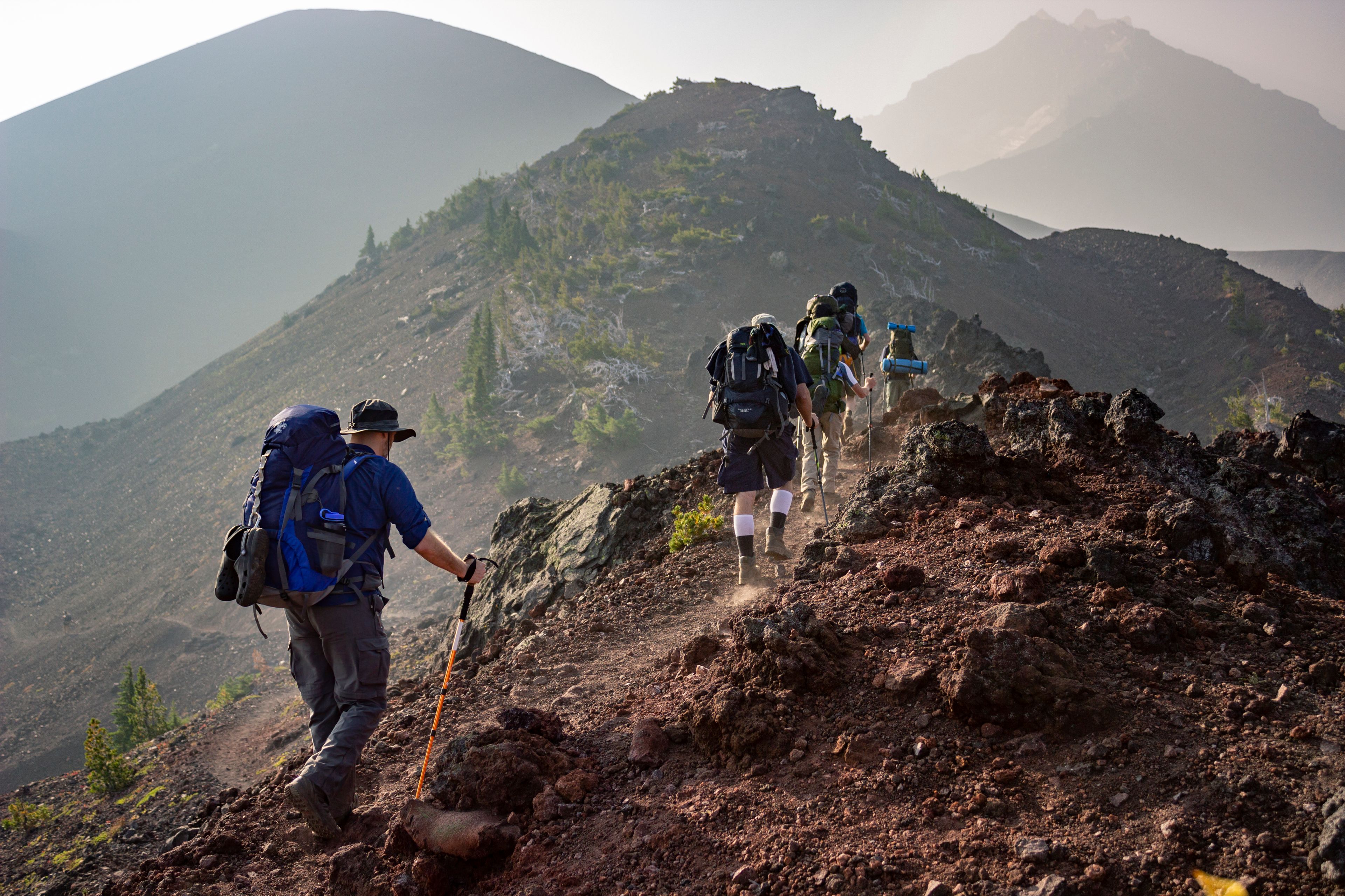 Steep rocky ridge on the challenging Umbwe Route